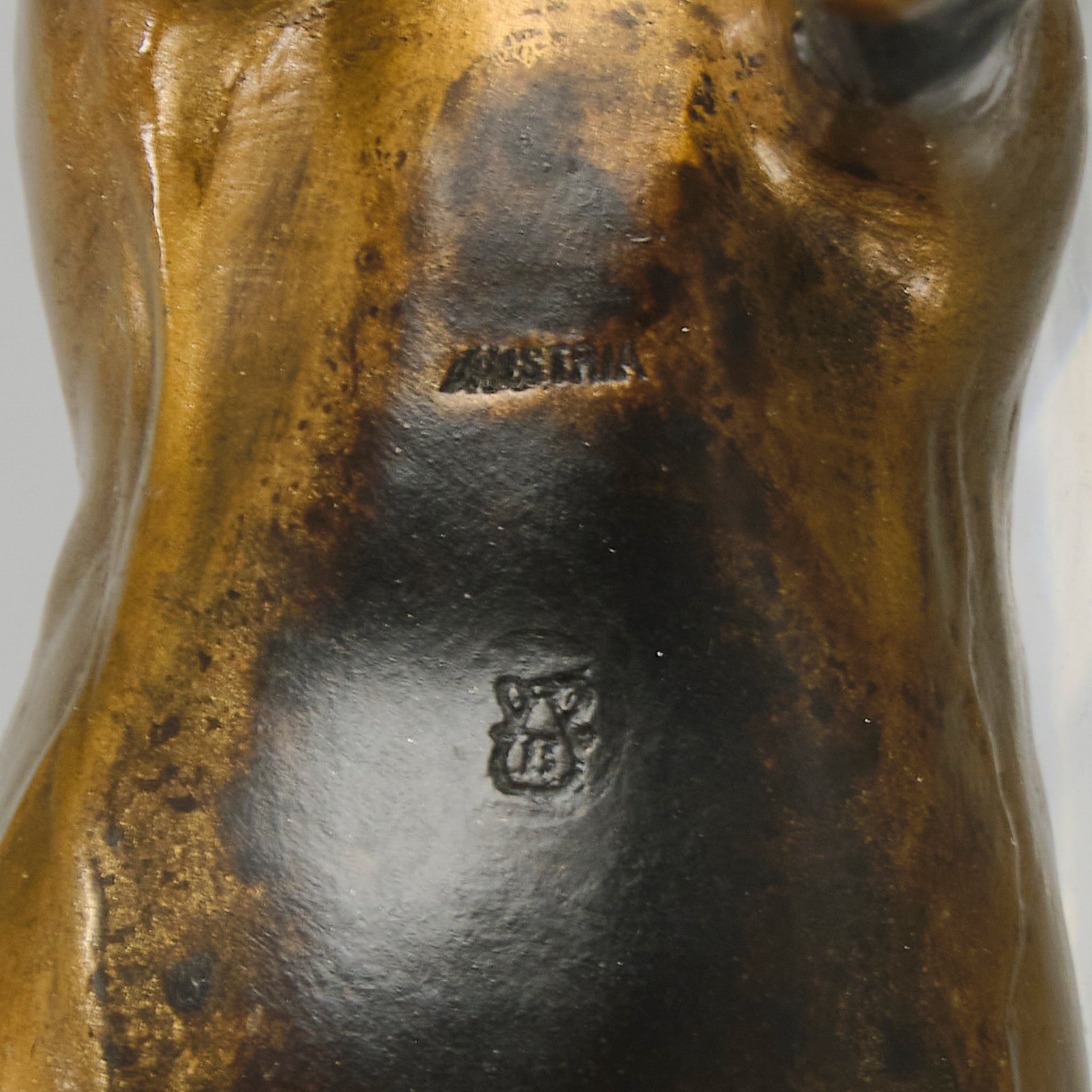 Standing Horse early 20th Century Austrian bronze study of a standing stallion by Franz Bergman - Hickmet Fine Arts