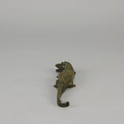 Surprise Crocodile by Franz Bergman  An interesting early 20th Century erotic Austrian bronze study of a walking crocodile - Hickmet Fine Art