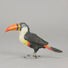 Toucan by Franz Bergman a very fine early 20th Century Austrian bronze study of a standing Toucan with excellent hand chased surface detail and good naturalistic colour