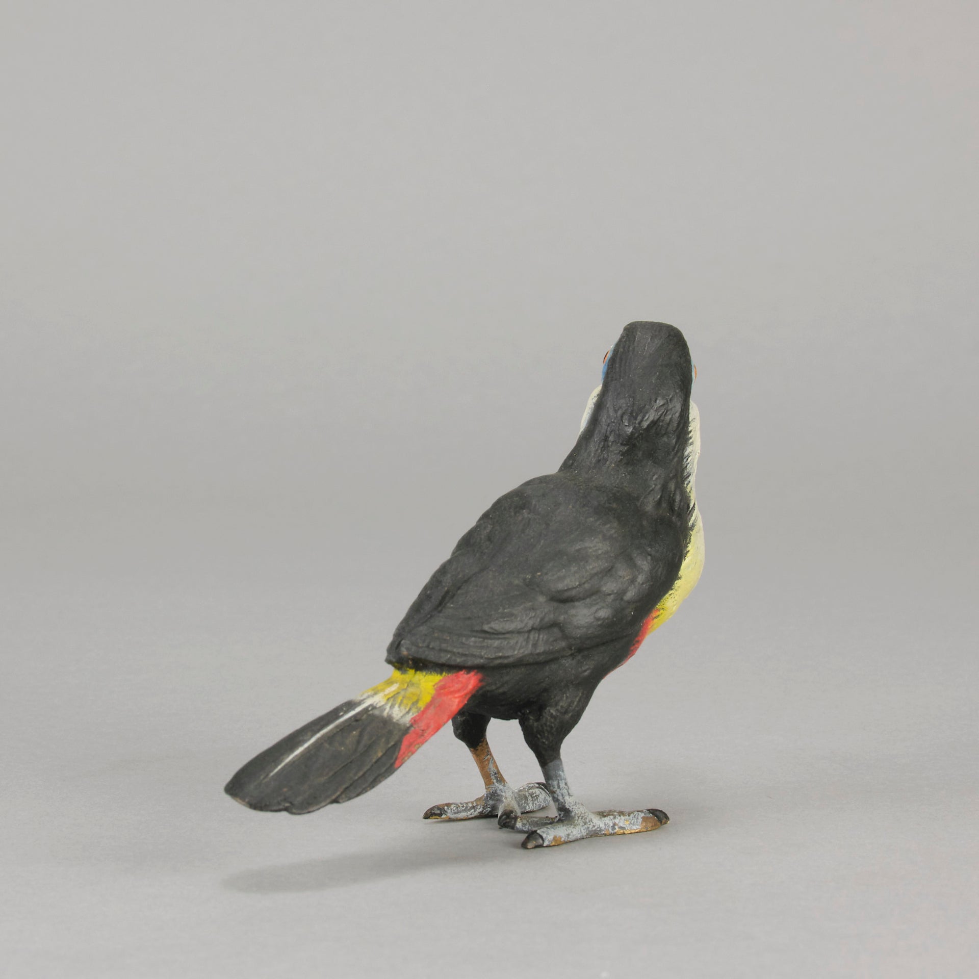 Toucan by Franz Bergman a very fine early 20th Century Austrian bronze study of a standing Toucan with excellent hand chased surface detail and good naturalistic colour