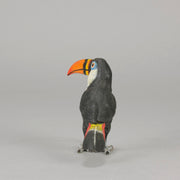 Toucan by Franz Bergman a very fine early 20th Century Austrian bronze study of a standing Toucan with excellent hand chased surface detail and good naturalistic colour