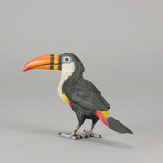 Toucan by Franz Bergman a very fine early 20th Century Austrian bronze study of a standing Toucan with excellent hand chased surface detail and good naturalistic colour