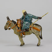 Bergman Bronze - Tradesman And Donkey - Antique bronze - bergman cold painted bronze - Hickmet Fine Arts