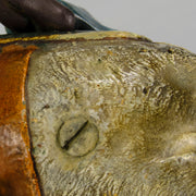 Bergman Bronze - Tradesman And Donkey - Antique bronze - bergman cold painted bronze - Hickmet Fine Arts