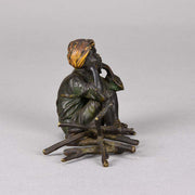 Bergman Oriental Bronze - Seated Boy With Firewood - Hickmet Fine Arts