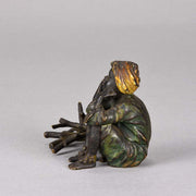 Bergman Oriental Bronze - Seated Boy With Firewood - Hickmet Fine Arts