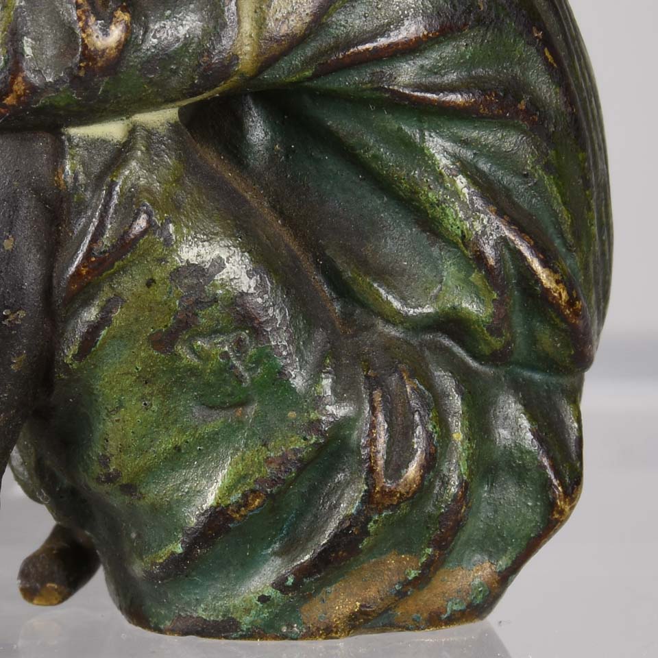 Bergman Oriental Bronze - Seated Boy With Firewood - Hickmet Fine Arts