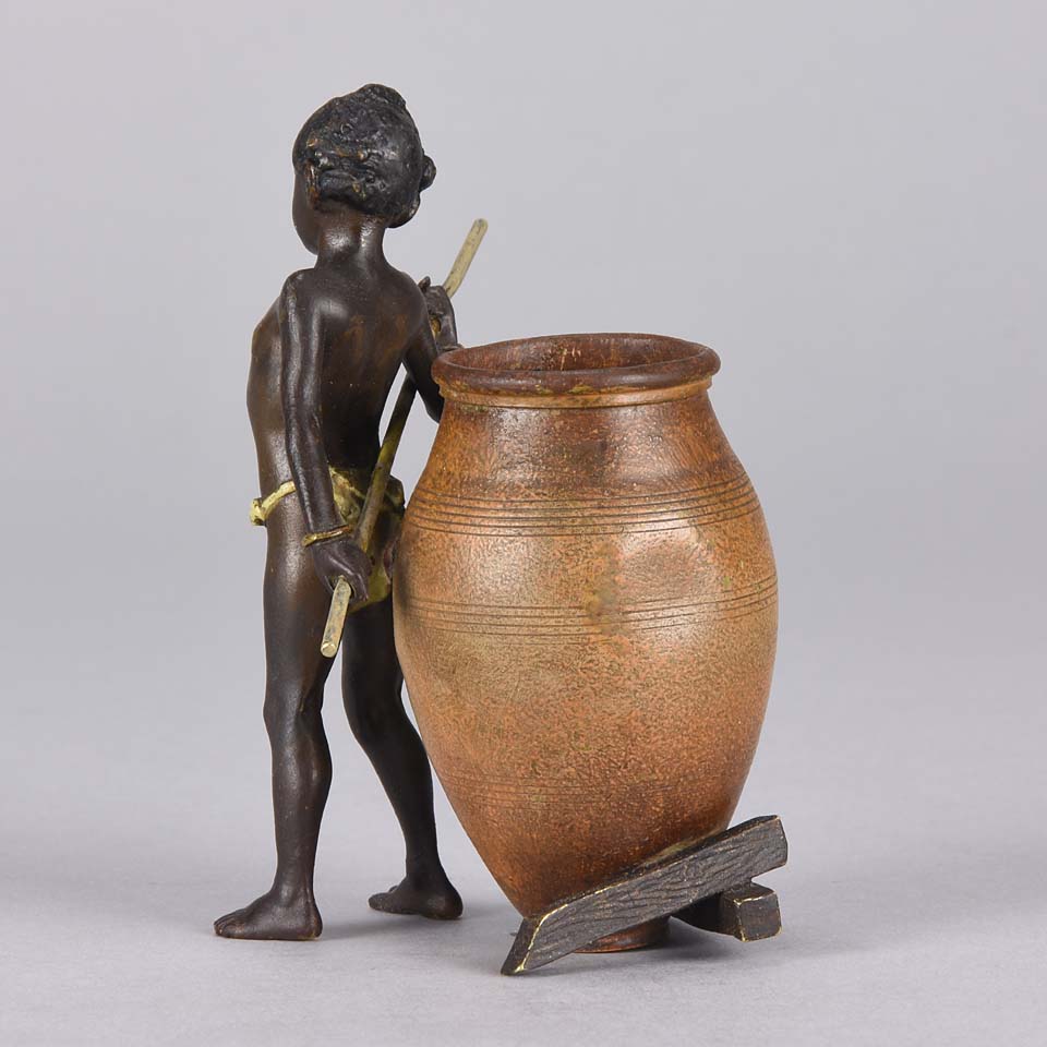 Franz Bergman Arab Child and Ewer - Hickmet Fine Arts 
