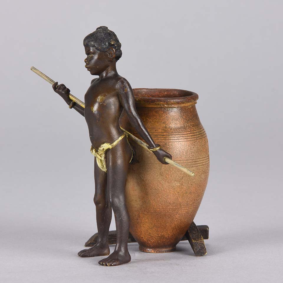 Franz Bergman Arab Child and Ewer - Hickmet Fine Arts 