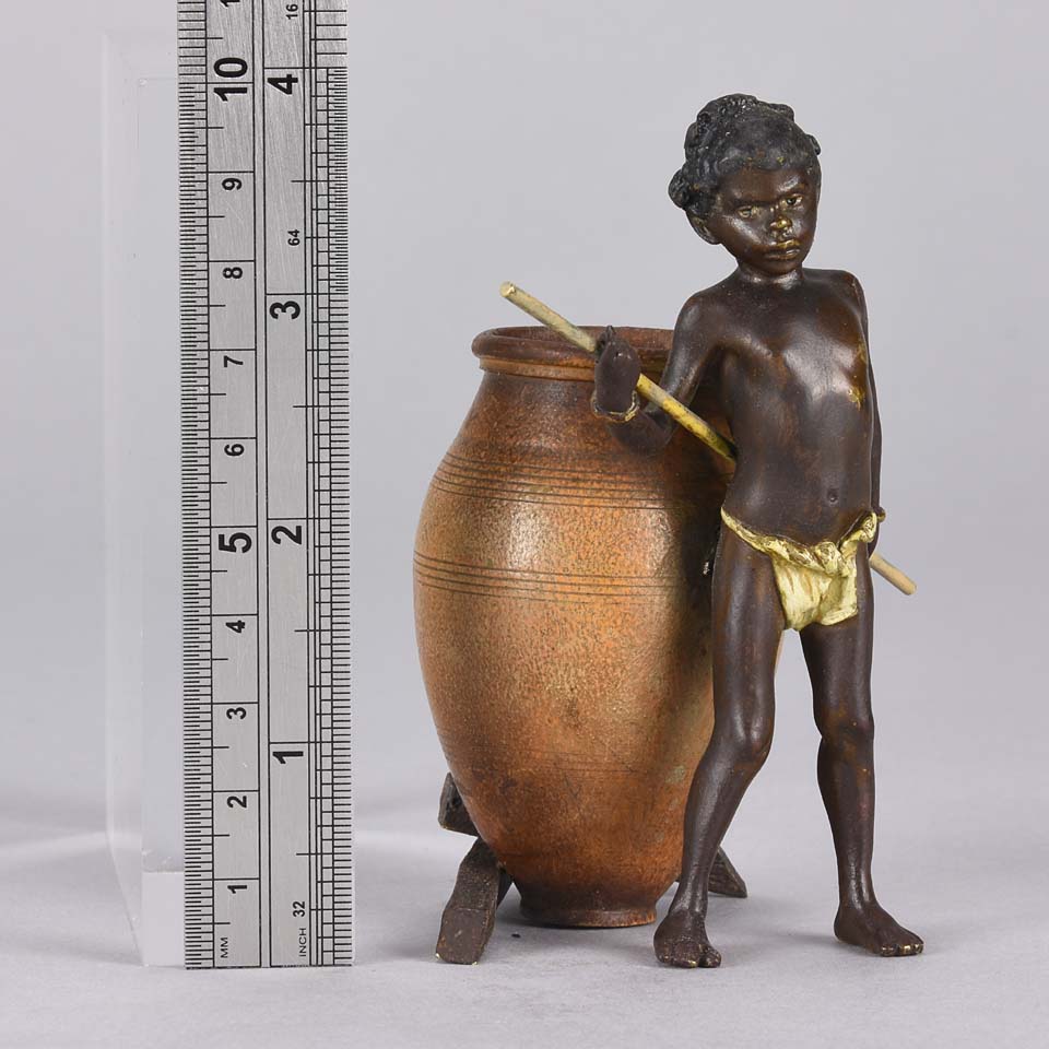 Franz Bergman Arab Child and Ewer - Hickmet Fine Arts 