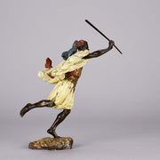 Franz Bergman Bronze - Running Arab Man - Hickmet Fine Arts