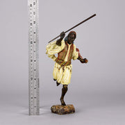 Franz Bergman Bronze - Running Arab Man - Hickmet Fine Arts