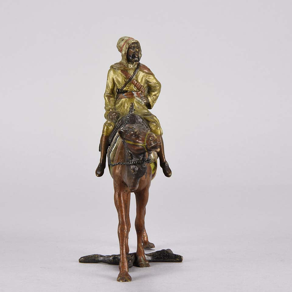 Franz Bergman Arab on Camel Austrian Bronze 