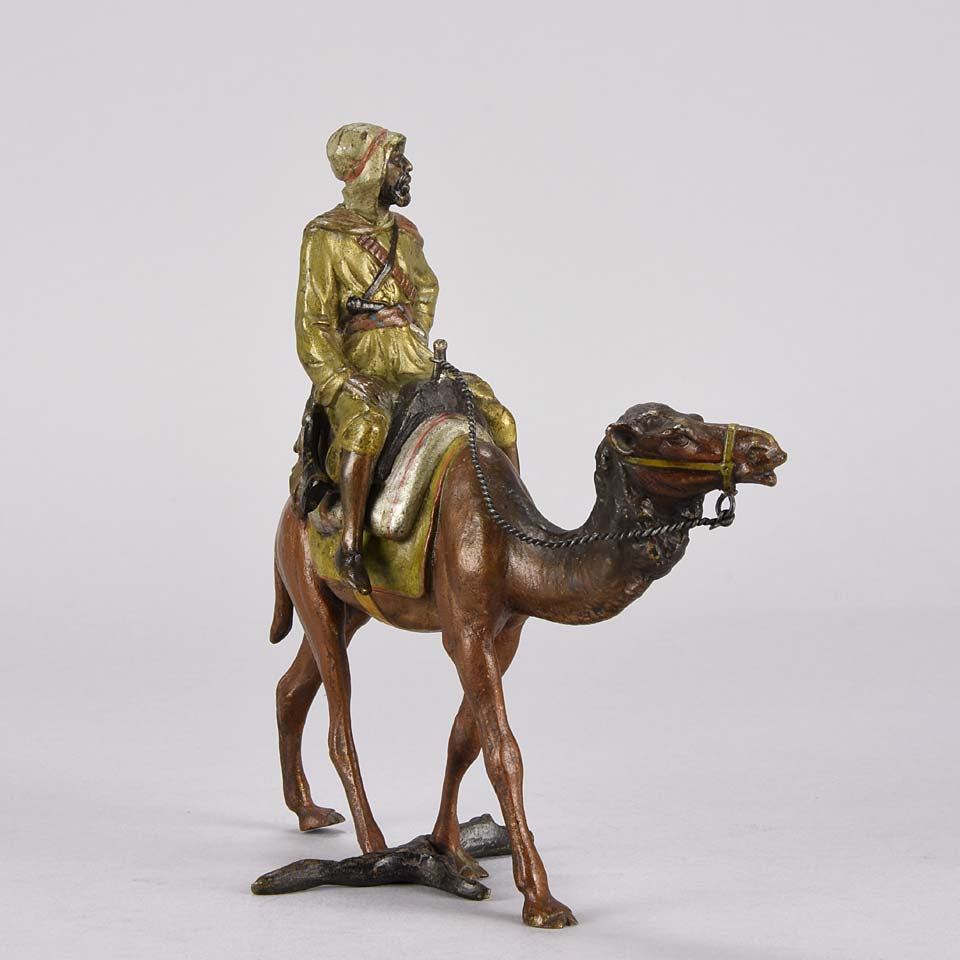 Franz Bergman Arab on Camel Austrian Bronze 