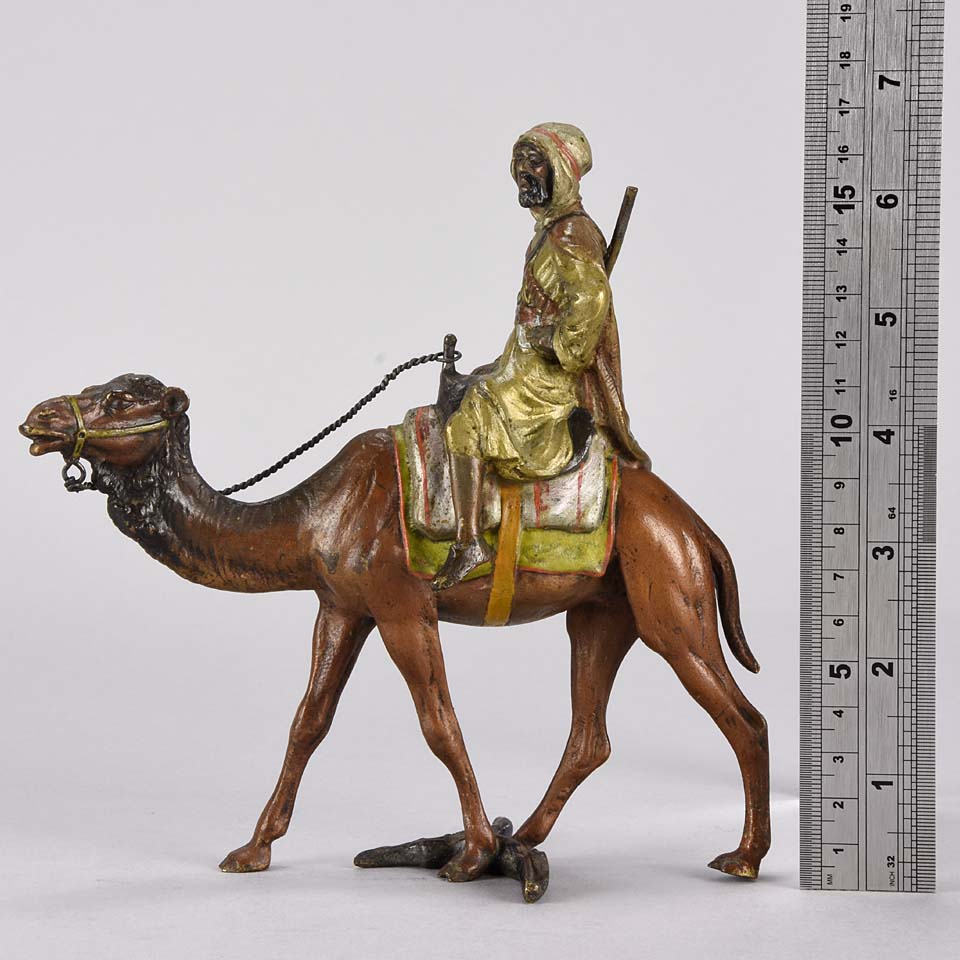 Franz Bergman Arab on Camel Austrian Bronze 