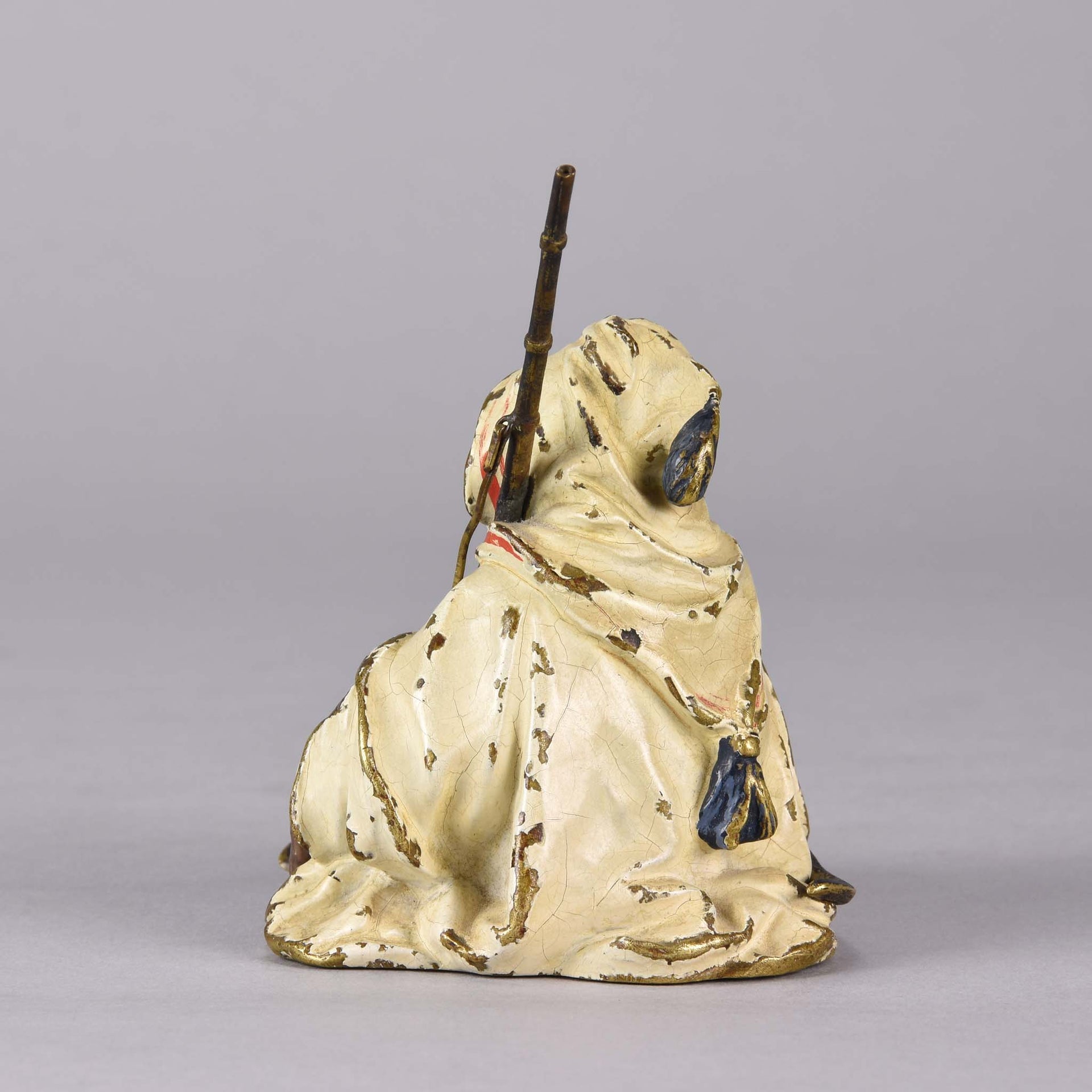 Franz Xavier Bergman Bronze - Arab warrior with rifle - Franz Bergman