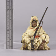Franz Xavier Bergman Bronze - Arab warrior with rifle - Franz Bergman