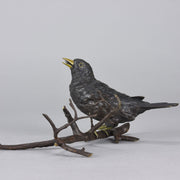 Franz Bergman Bronze - Bird on a Branch - Hickmet Fine Arts