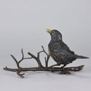Franz Bergman Bronze - Bird on a Branch - Hickmet Fine Arts