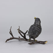 Franz Bergman Bronze - Bird on a Branch - Hickmet Fine Arts