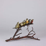 Franz Bergman Birds on a Branch - Austrian Bronze - Hickmet Fine Arts