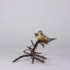 Franz Bergman Birds on a Branch - Austrian Bronze - Hickmet Fine Arts