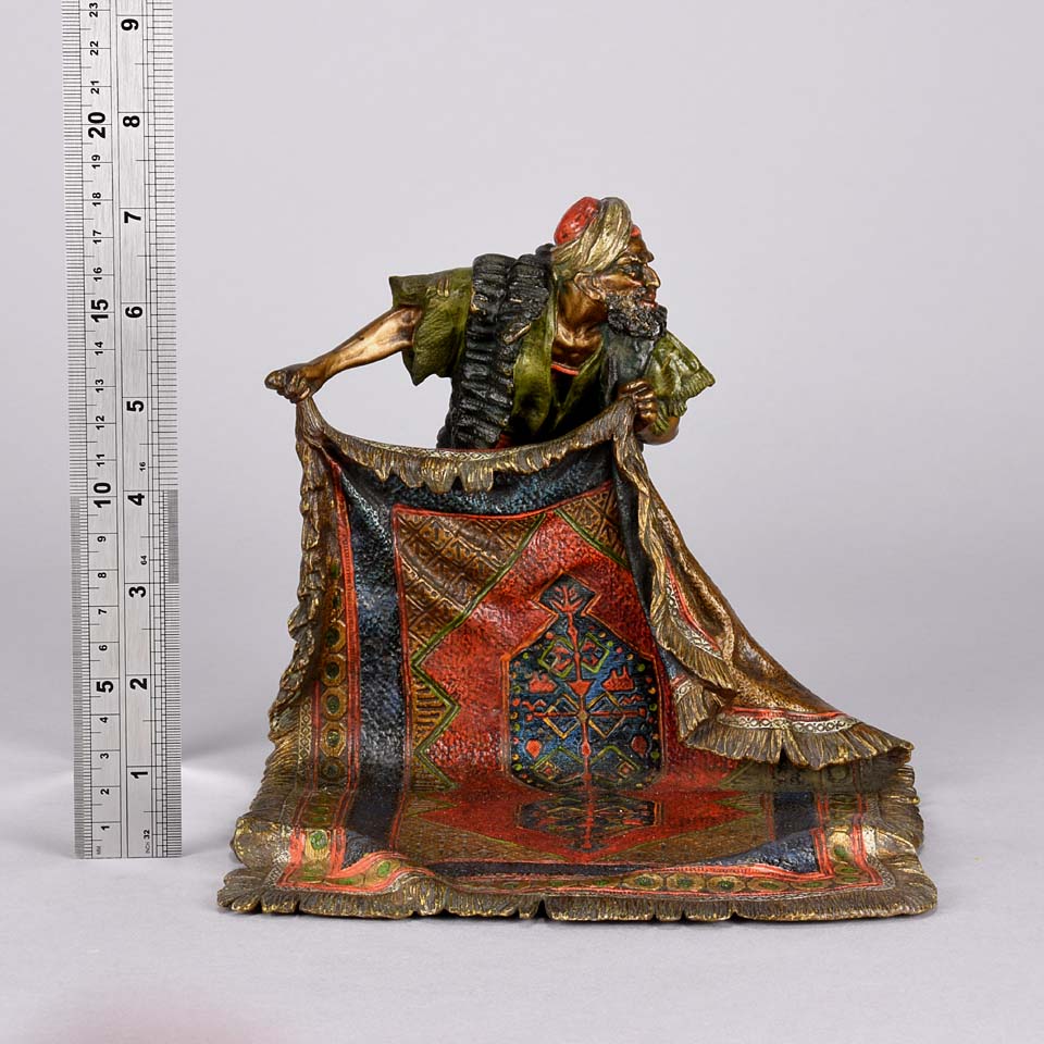 Franz Bergman Bronze Figure - Carpet Seller - Hickmet Fine Arts