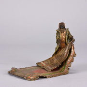 Bergman Carpet Seller - Antique Arab Bronze - Franz Bergman Bronze - Hickmet Fine Arts