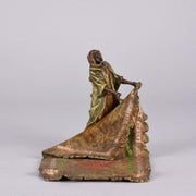 Bergman Carpet Seller - Antique Arab Bronze - Franz Bergman Bronze - Hickmet Fine Arts