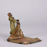Bergman Carpet Seller - Antique Arab Bronze - Franz Bergman Bronze - Hickmet Fine Arts