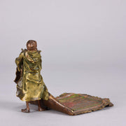 Bergman Carpet Seller - Antique Arab Bronze - Franz Bergman Bronze - Hickmet Fine Arts