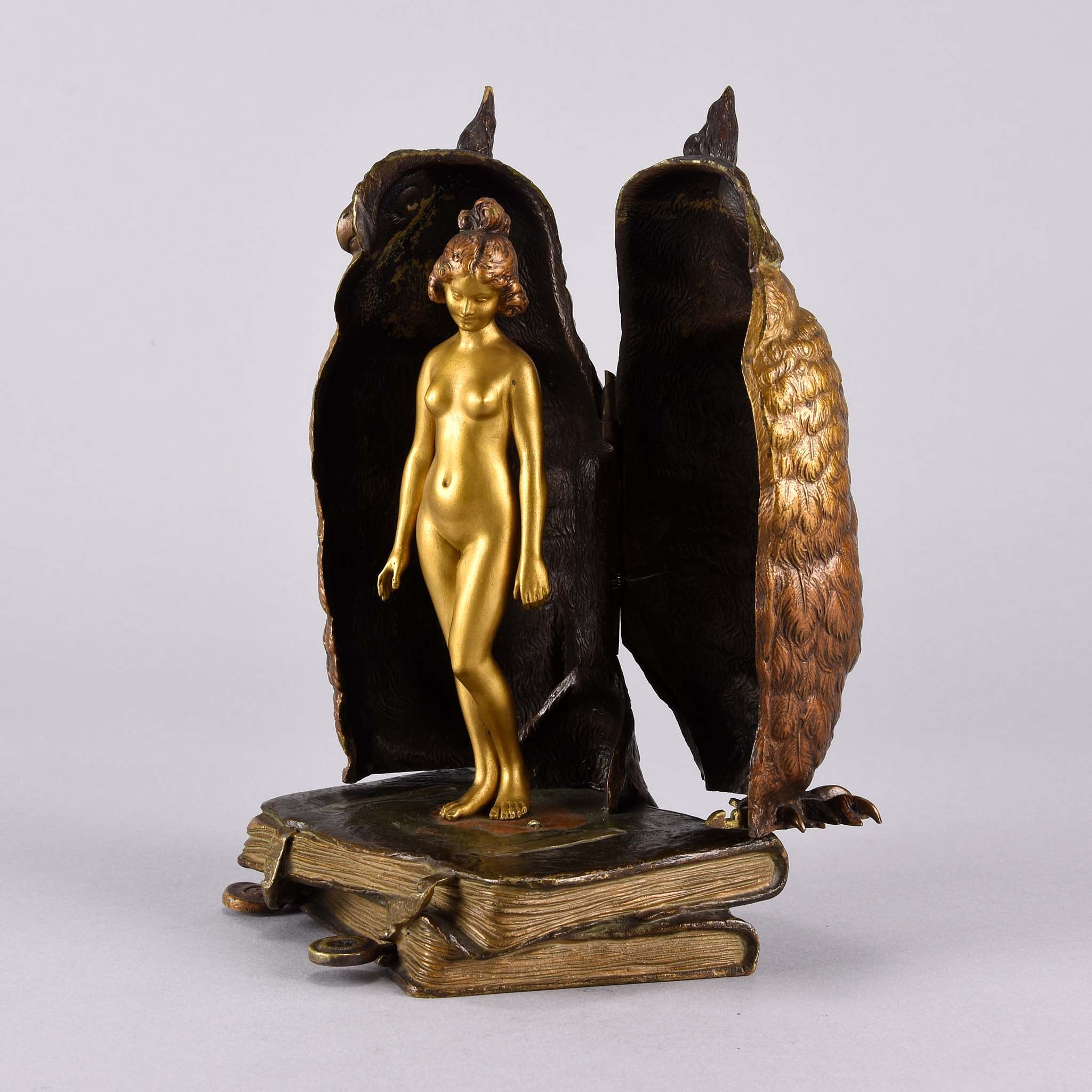 Franz Bergman Owl- Austrian Bronze - Hickmet Fine Arts