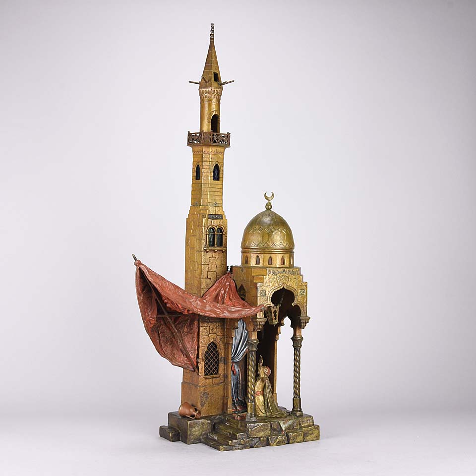 Franz Xavier Bergman Bronze - Minaret Lamp - Hickmet Fine Arts