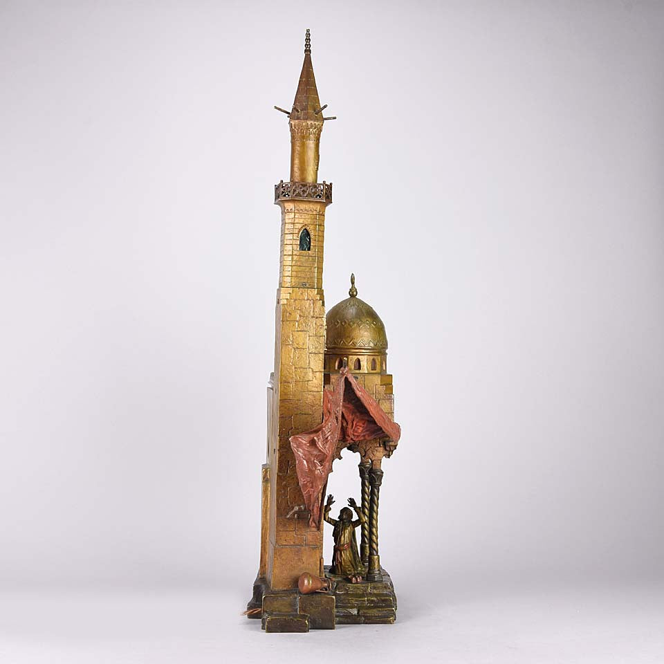 Franz Xavier Bergman Bronze - Minaret Lamp - Hickmet Fine Arts