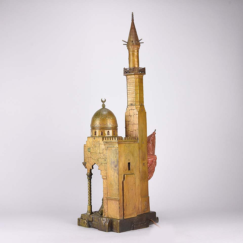 Franz Xavier Bergman Bronze - Minaret Lamp - Hickmet Fine Arts