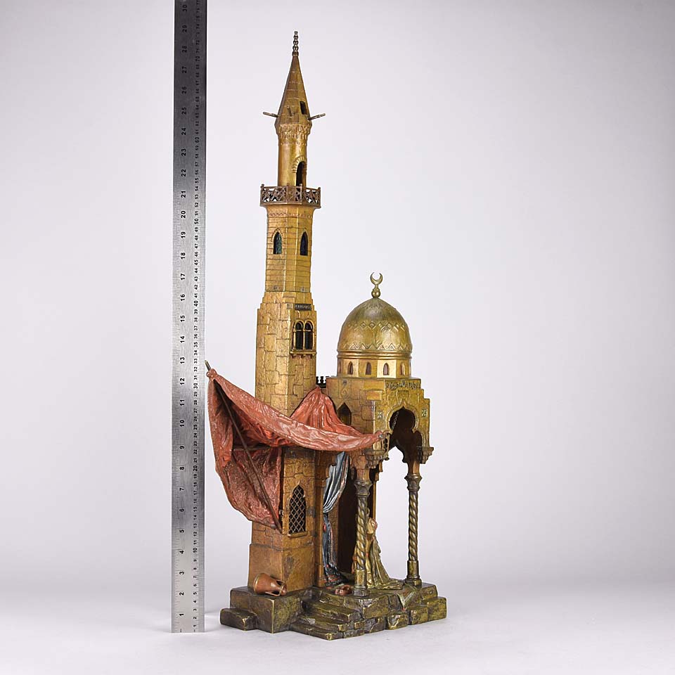 Franz Xavier Bergman Bronze - Minaret Lamp - Hickmet Fine Arts