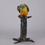 Bergman Parrot on a Branch - Franz Bergman Bronze - Hickmet Fine Arts