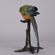 Bergman Parrot on a Branch - Franz Bergman Bronze - Hickmet Fine Arts