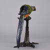 Bergman Parrot on a Branch - Franz Bergman Bronze - Hickmet Fine Arts