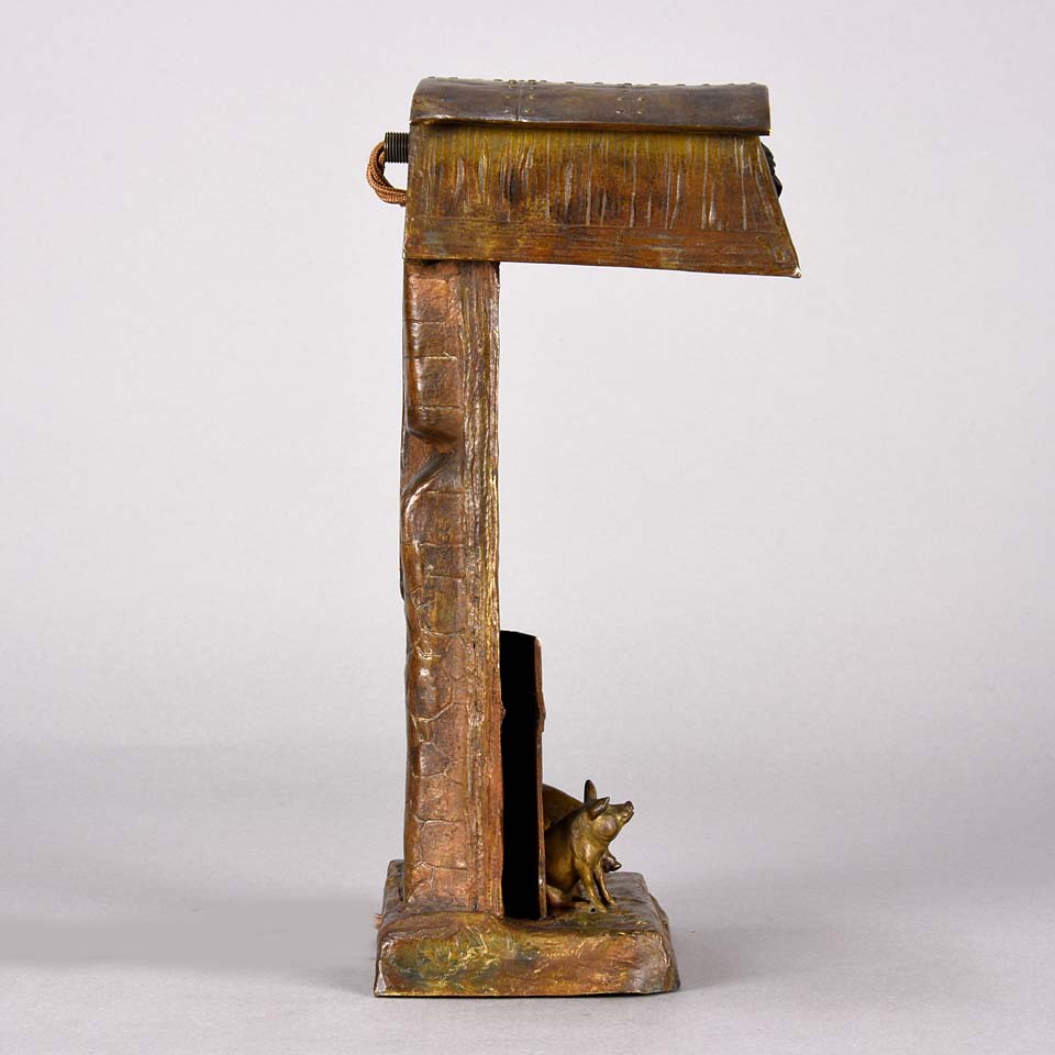 Bergman Lamp - Pig Family Lamp Franz Bergman - Hickmet Fine Arts