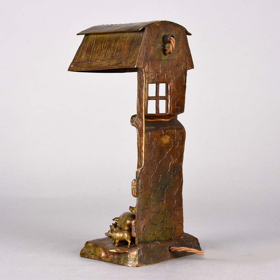 Bergman Lamp - Pig Family Lamp Franz Bergman - Hickmet Fine Arts