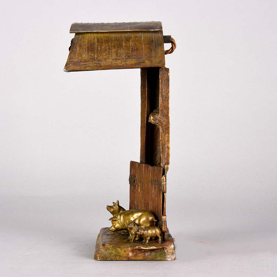 Bergman Lamp - Pig Family Lamp Franz Bergman - Hickmet Fine Arts