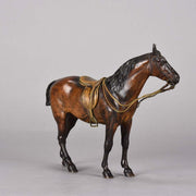 Bergman Horse - Austrian Bronze 'Saddled Horse' by Franz Bergman