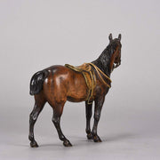 Bergman Horse - Austrian Bronze 'Saddled Horse' by Franz Bergman