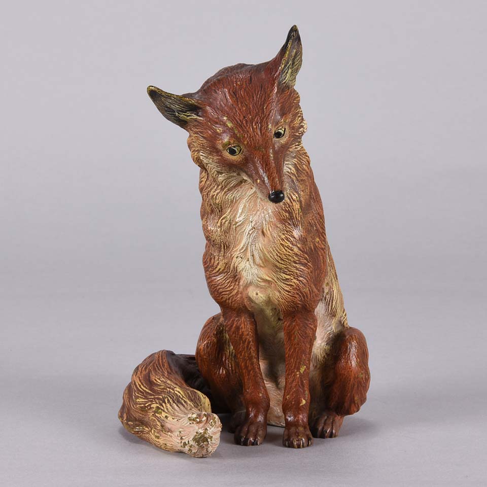 Austrian Bronze by Franz Bergman of a fox