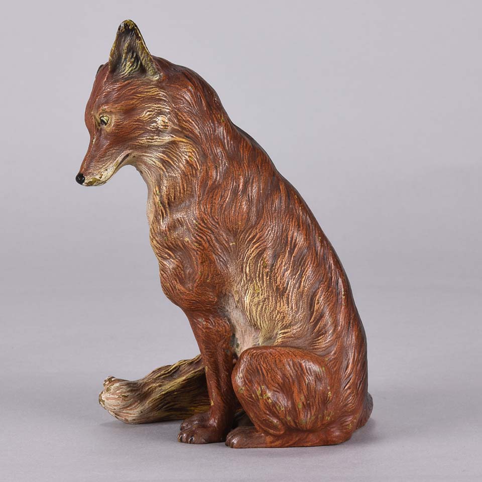 Austrian Bronze by Franz Bergman of a fox