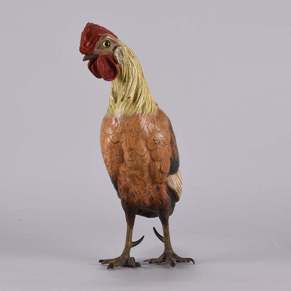 Franz Bergman Standing Cockerel Bronze 