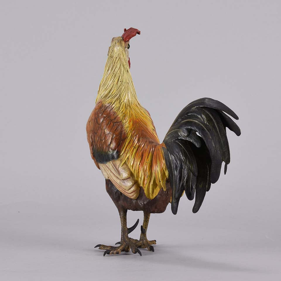 Franz Bergman Standing Cockerel Bronze 