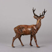 Bergman Stag- Austrian Bronze Study by Franz Bergman