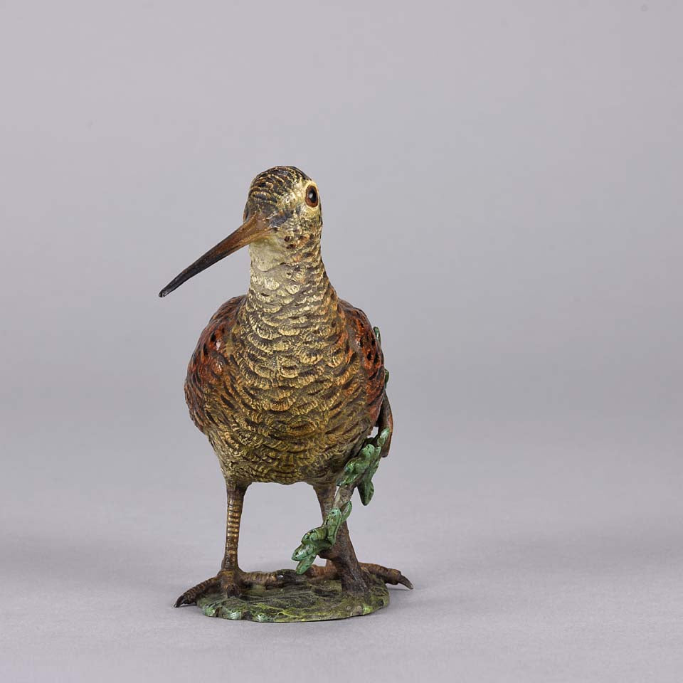 Franz Bergman Woodcock - Austrian Bronze - Hickmet Fine Arts